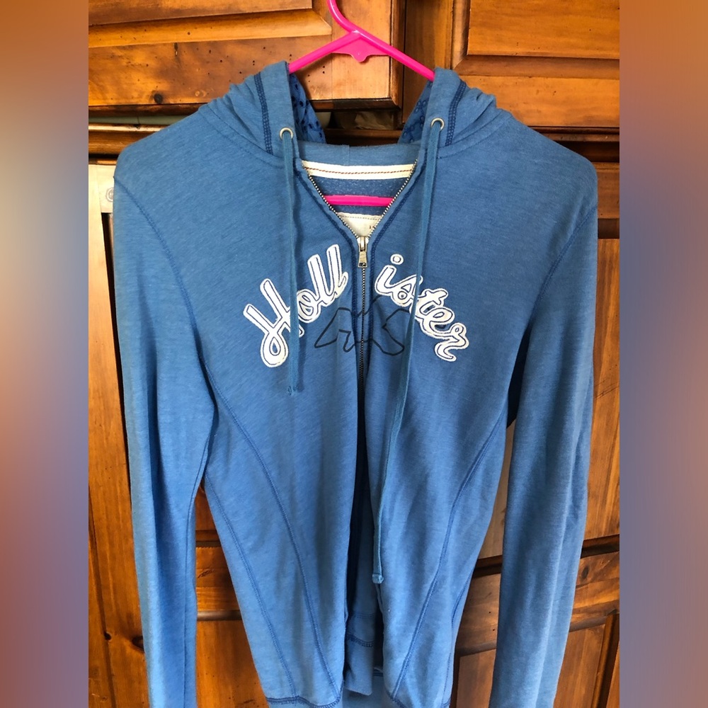 Blue Hollister hoodie
